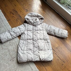 GAP Kids Quilted Puffer Jacket - Light Gray